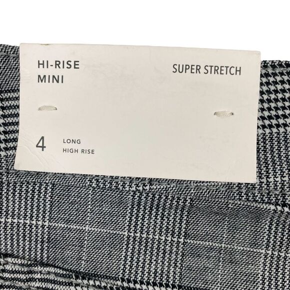 American Eagle Plaid Hi-Rise Super Stretch Mini Skirt size 4 Long NEW - Picture 3 of 11